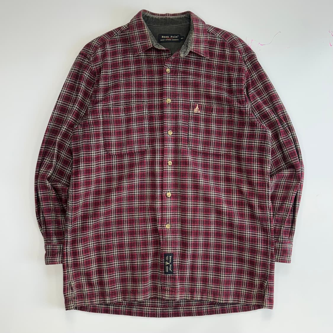 Bean pole 빈폴 레드 체크 롱 셔츠 상품이미지3