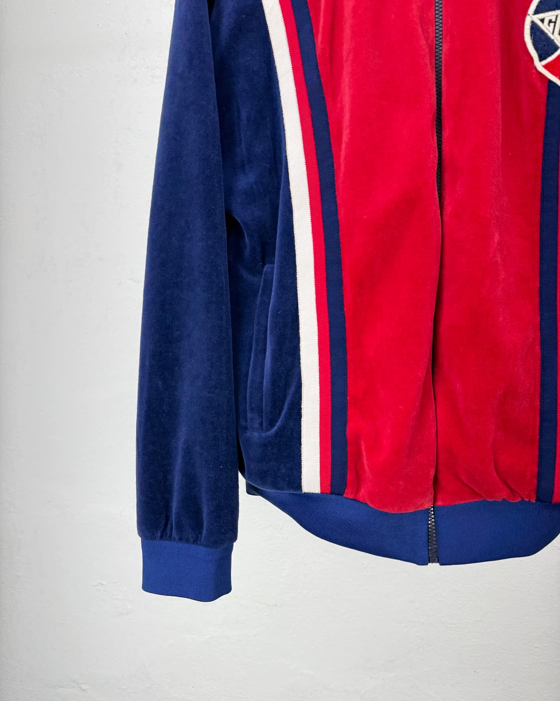 구찌 19ss 벨루어 GG 컬러 블록 트랙 자켓 상품이미지5