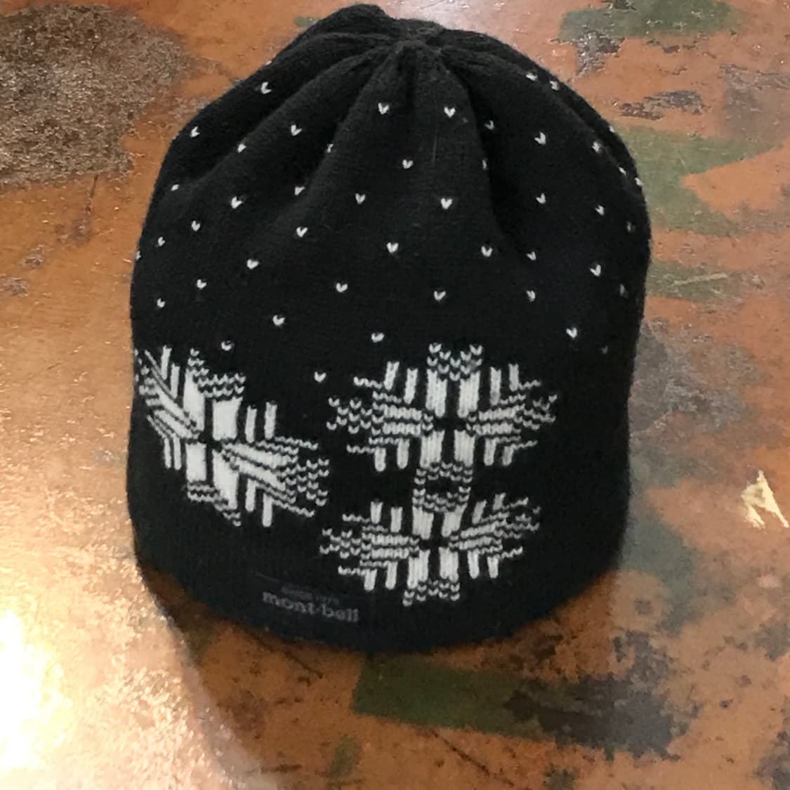 몽벨 블랙 눈꽃 패턴 비니 남녀공용 상품이미지4