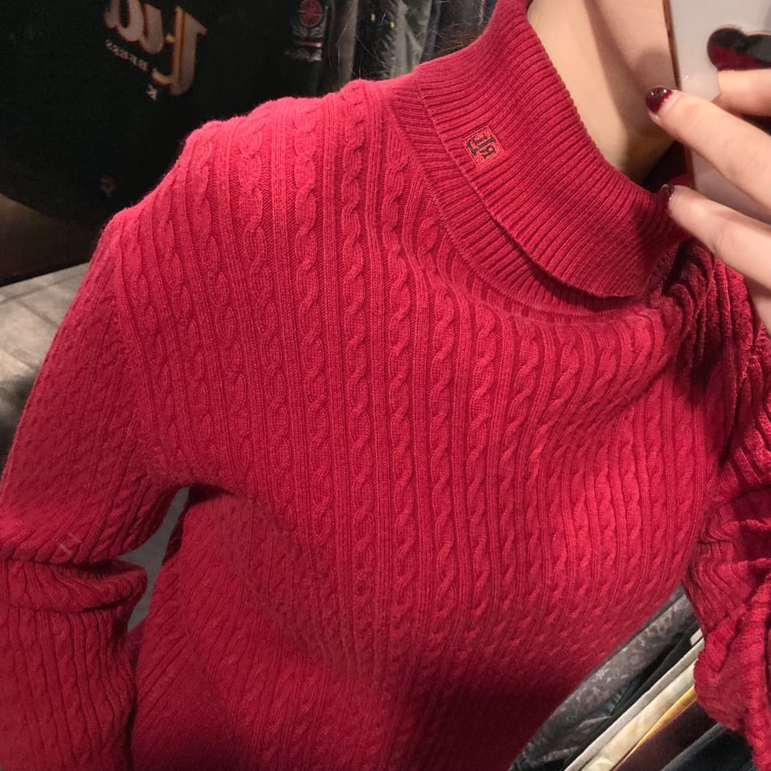 [IM] 폴로 랄프로렌 케이블 목폴라 니트 레드 상품이미지5