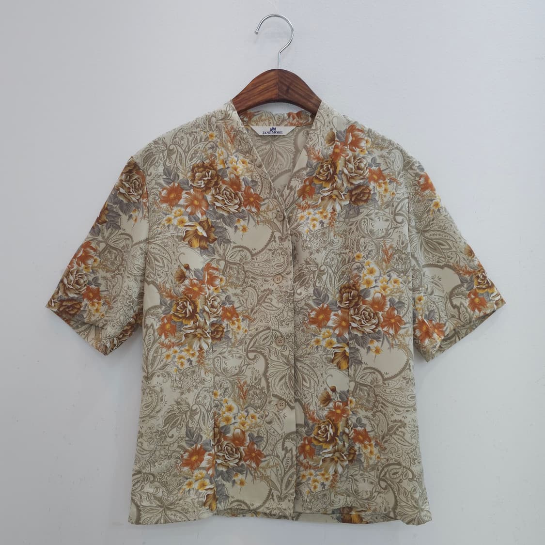 JANE MORE 플라워 페이즐리 반팔 셔츠 상품이미지1