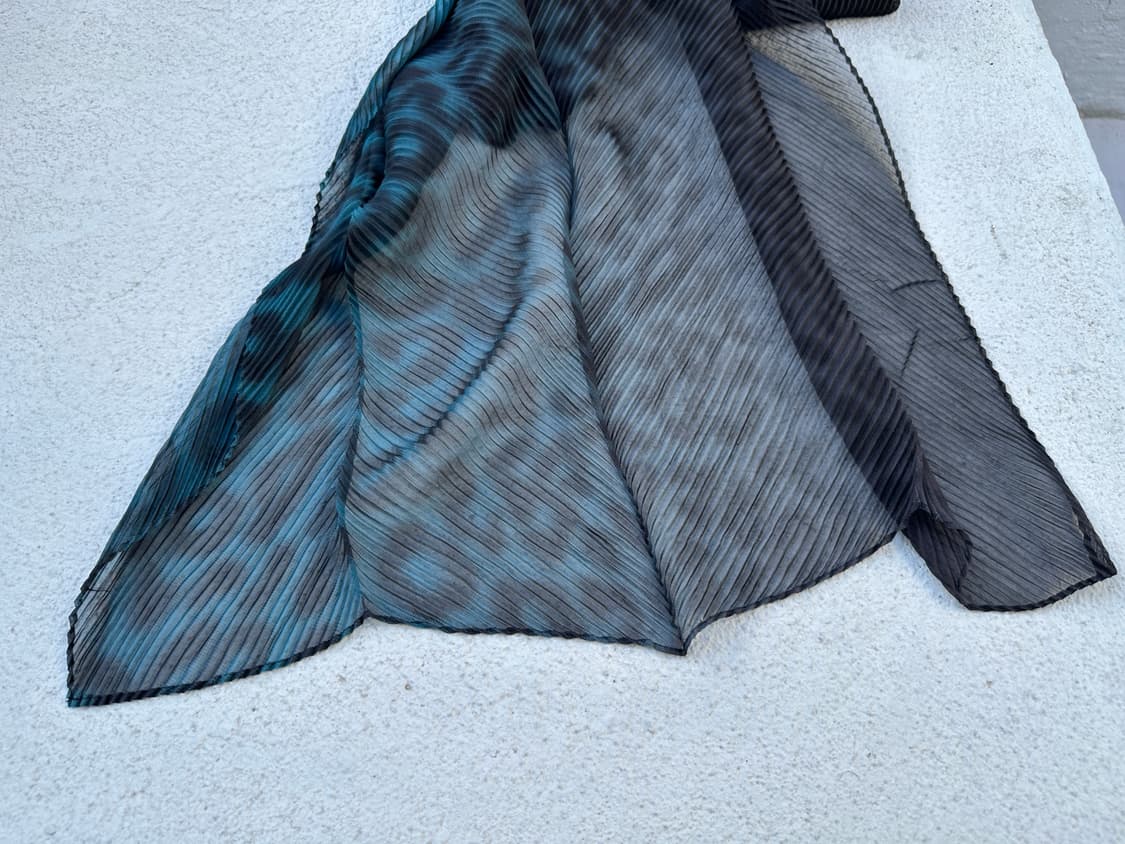 NONE pleated Leopard Print Scarf 상품이미지6
