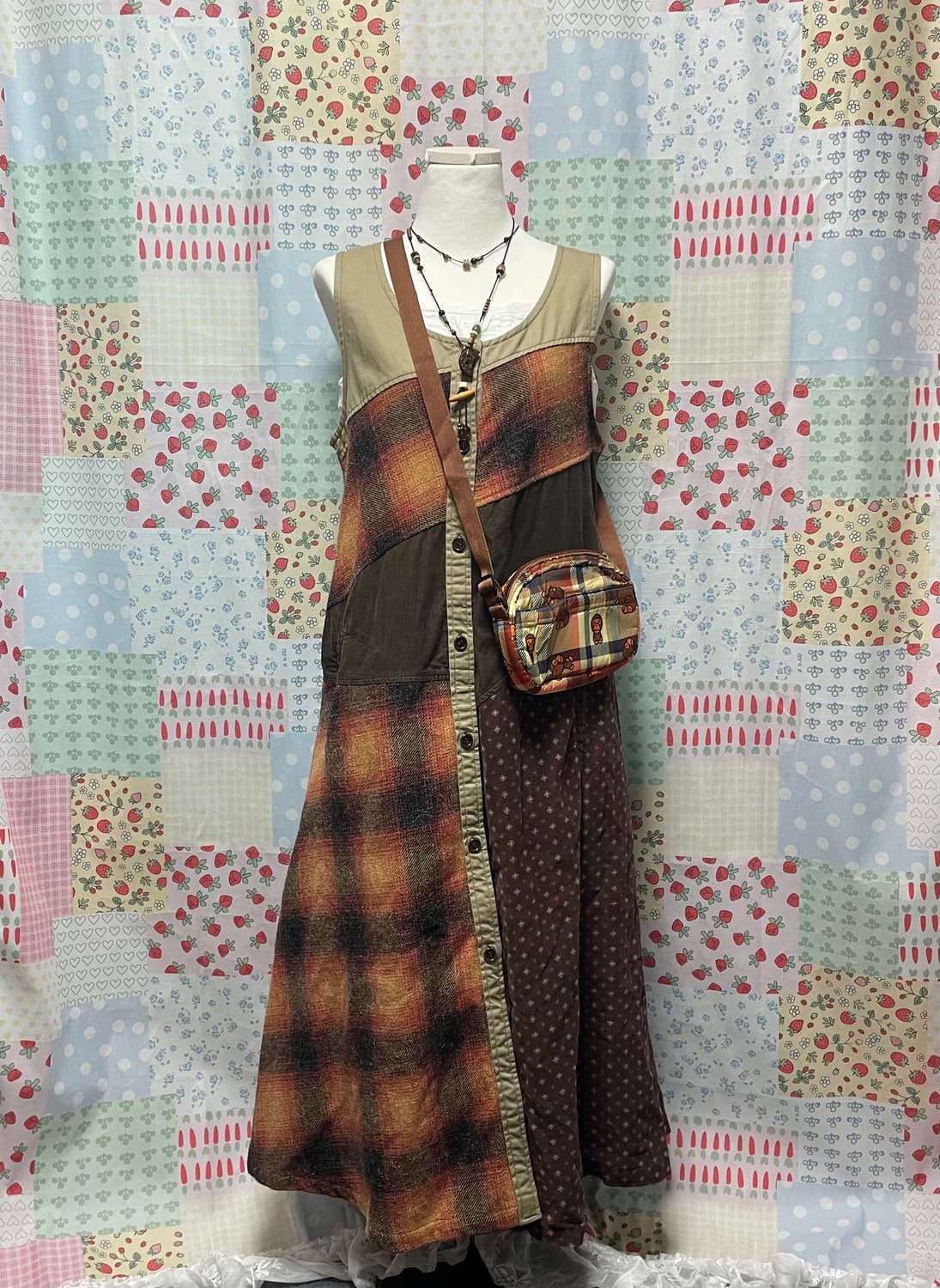 모리걸 체크원피스 세트 상품이미지5