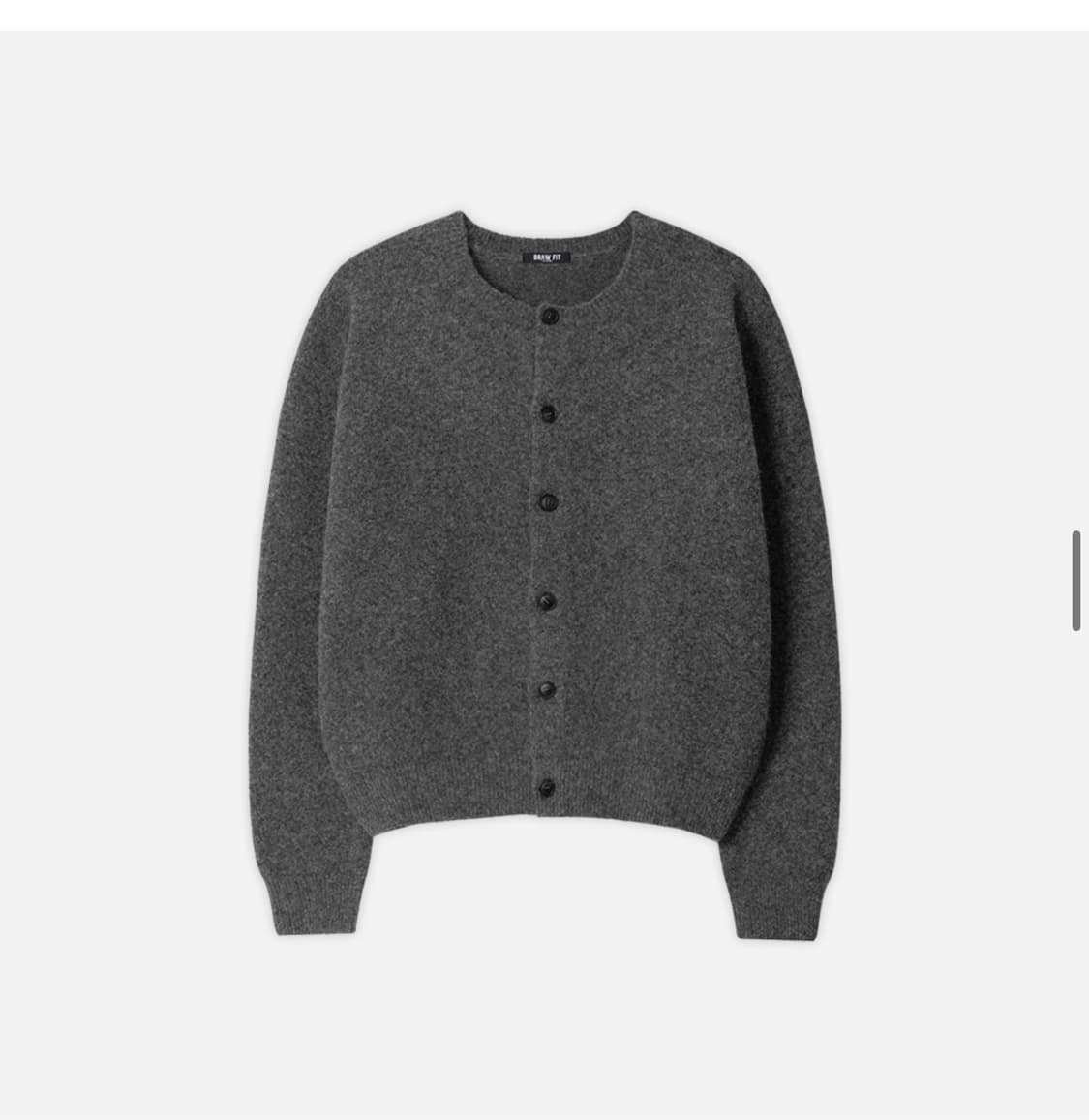 (XL) 드로우핏 어베인 울 크롭 니트 가디건 [MELANGE GREY] 상품이미지7