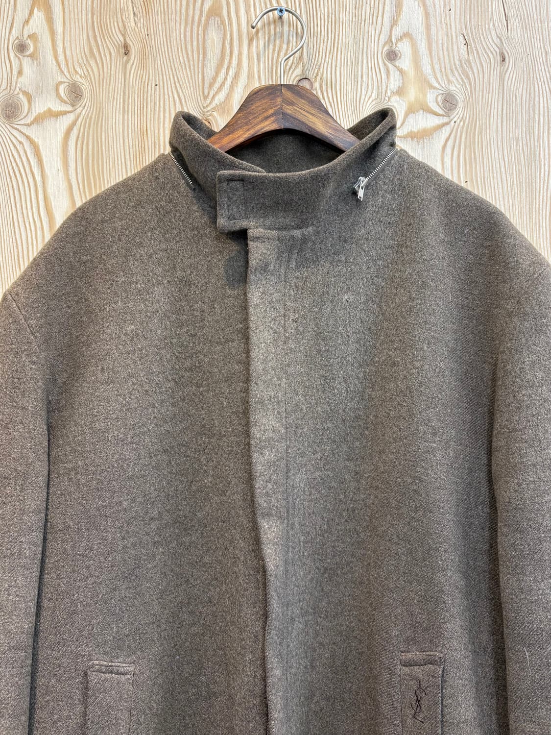 입생로랑 캐시미어 후디드 코트 상품이미지3