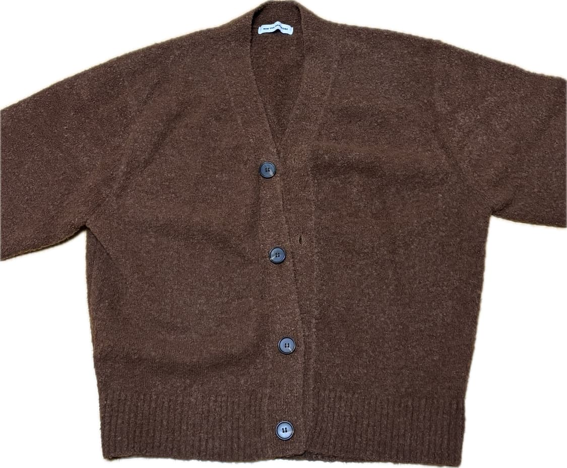 밈더워드로브 MIM THE WARDROBE 부클 가디건 브라운 M 상품이미지1