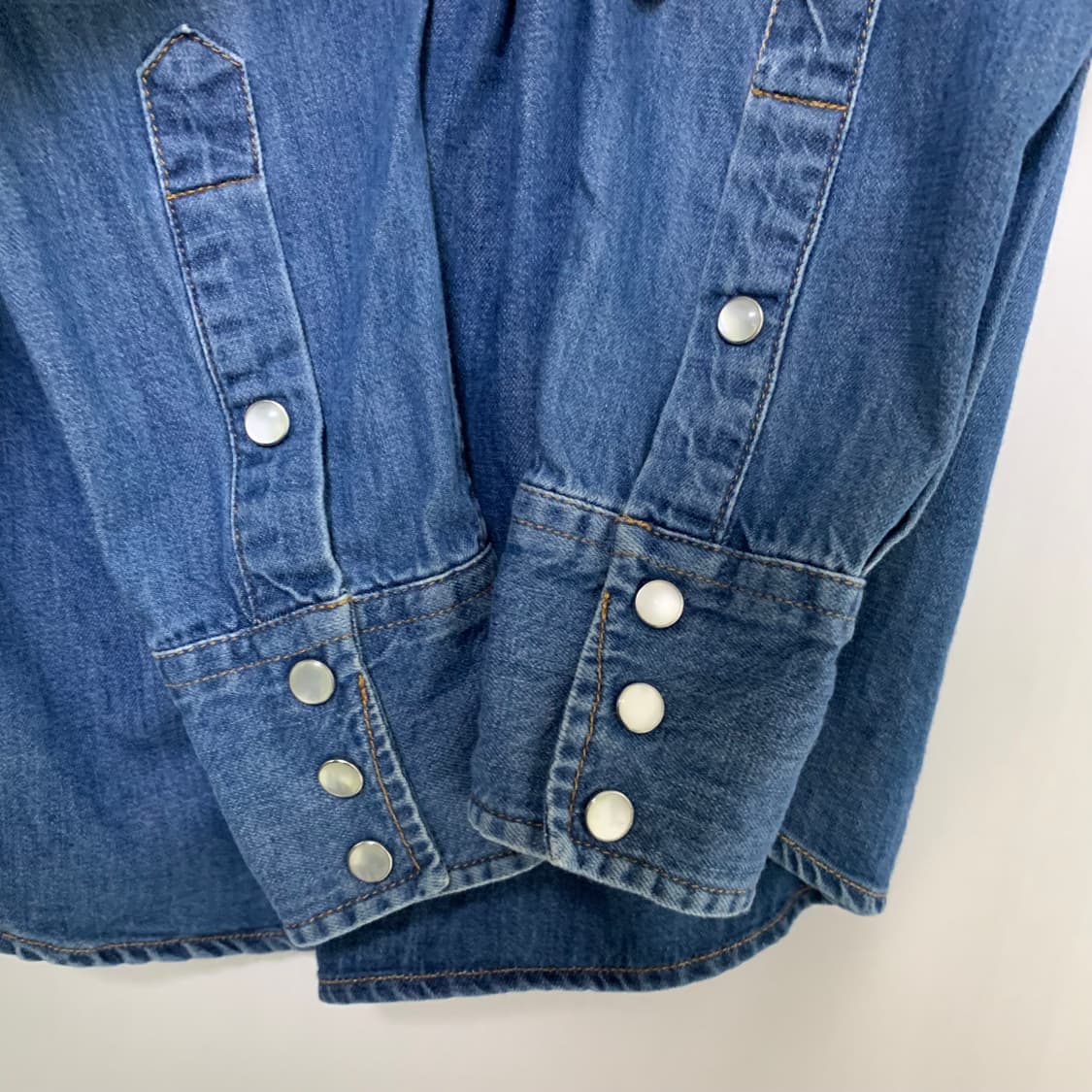 에드윈 버튼 데님 셔츠 청남방 y2k 빈티지 S 남녀공용 상품이미지4