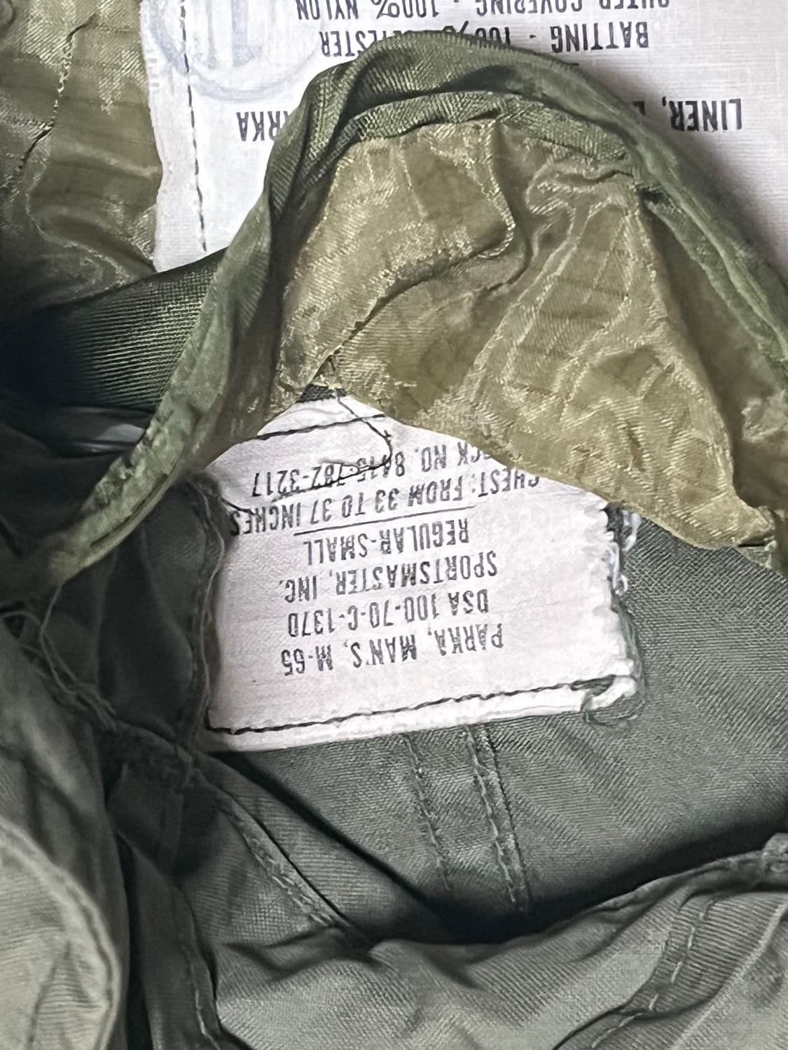 M65 파카 1세대 스몰 상품이미지7