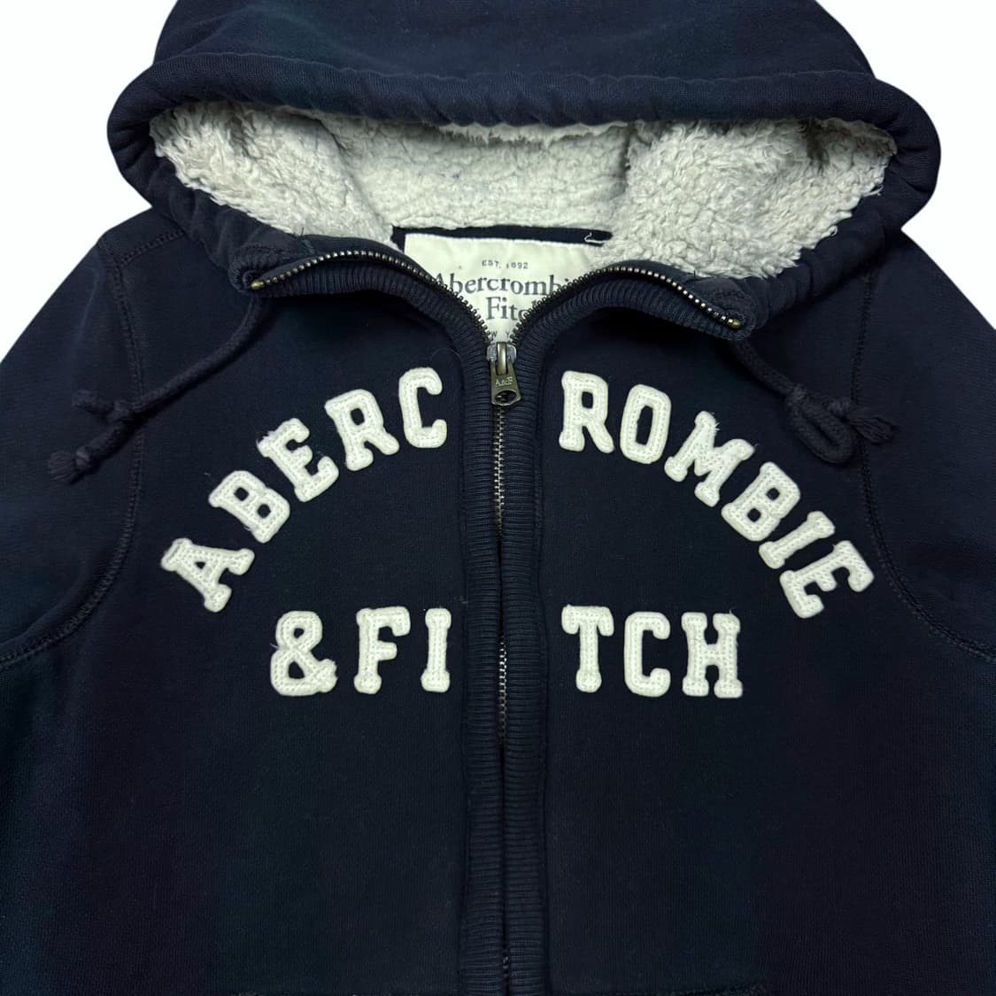 (S) 아베크롬비 양털 후드집업 네이비 상품이미지2