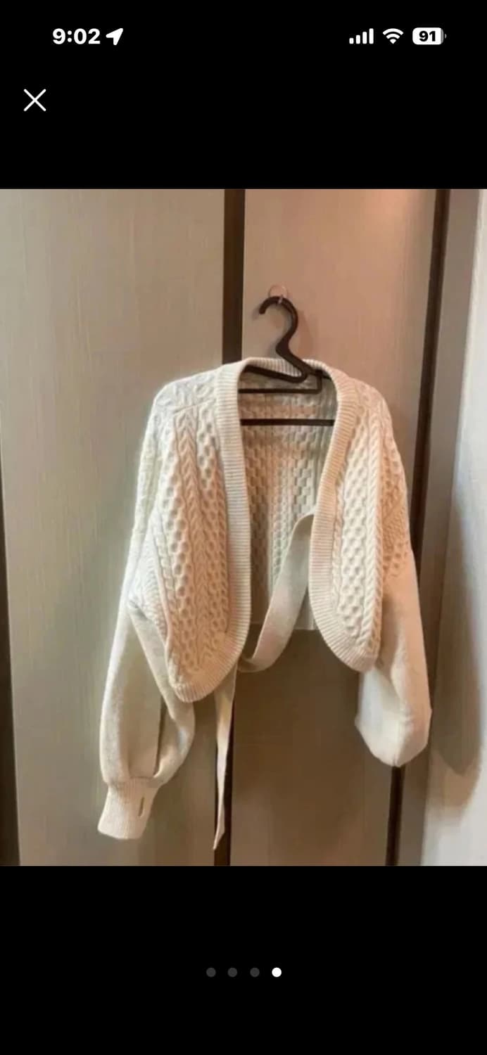 아위 볼레로 니트가디건 니트볼레로 아모멘토 니트꽈베기 상품이미지4