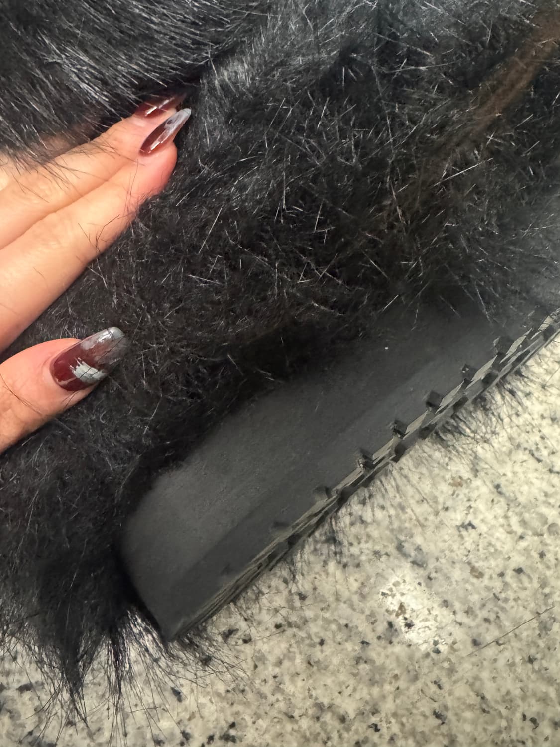 더미스테리어스호텔 플랫폼 퍼부츠 블랙 230 상품이미지3