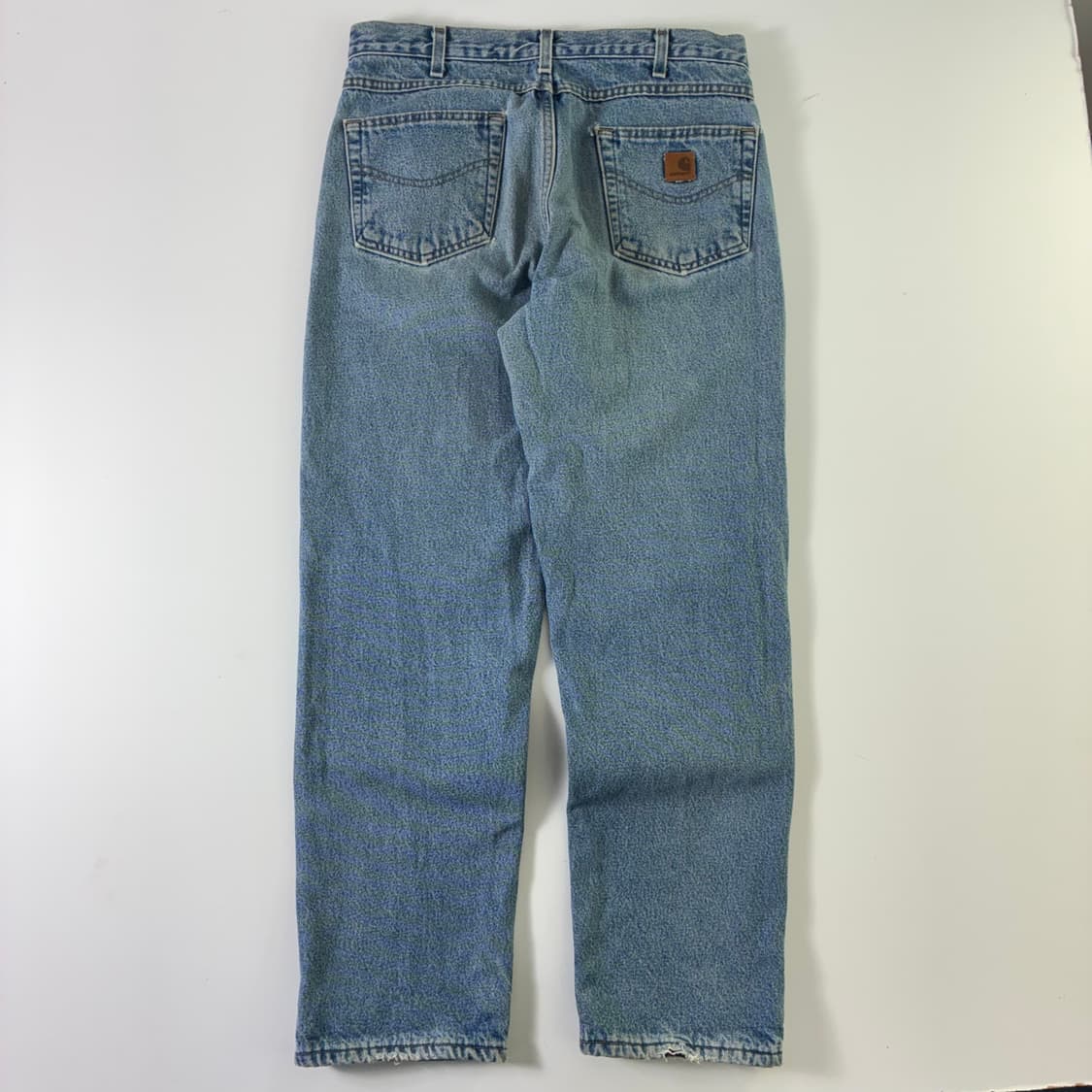 Carhartt 칼하트 데님 워시드 레더 포인트 워크 팬츠 상품이미지5