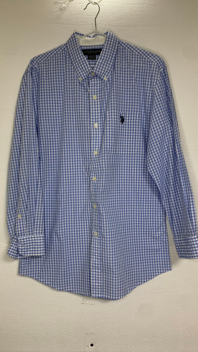 US폴로 어슨 블루 체크 긴팔 셔츠 상품이미지1