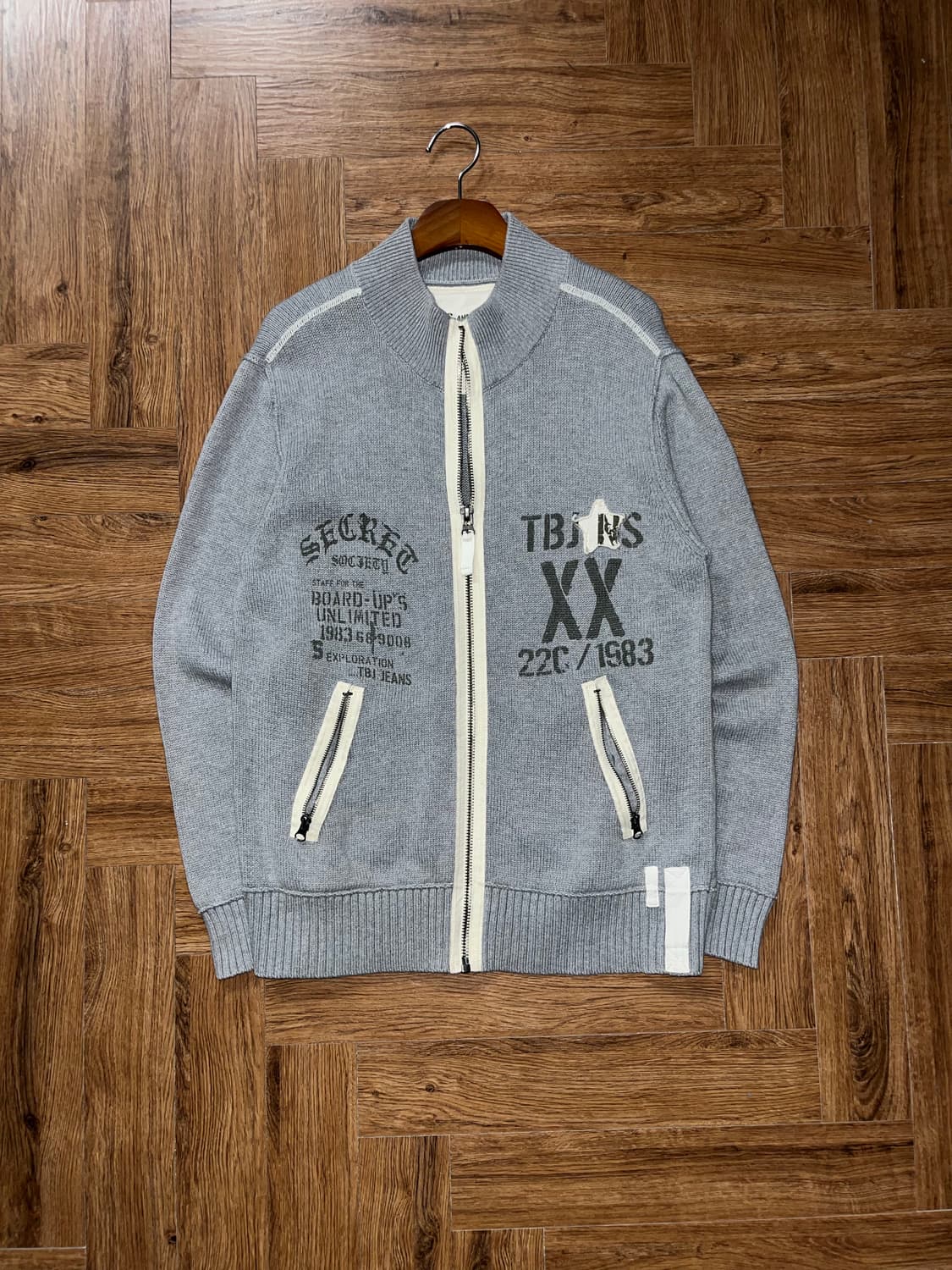 빈티지 y2k 디테일 니트 집업 상품이미지3