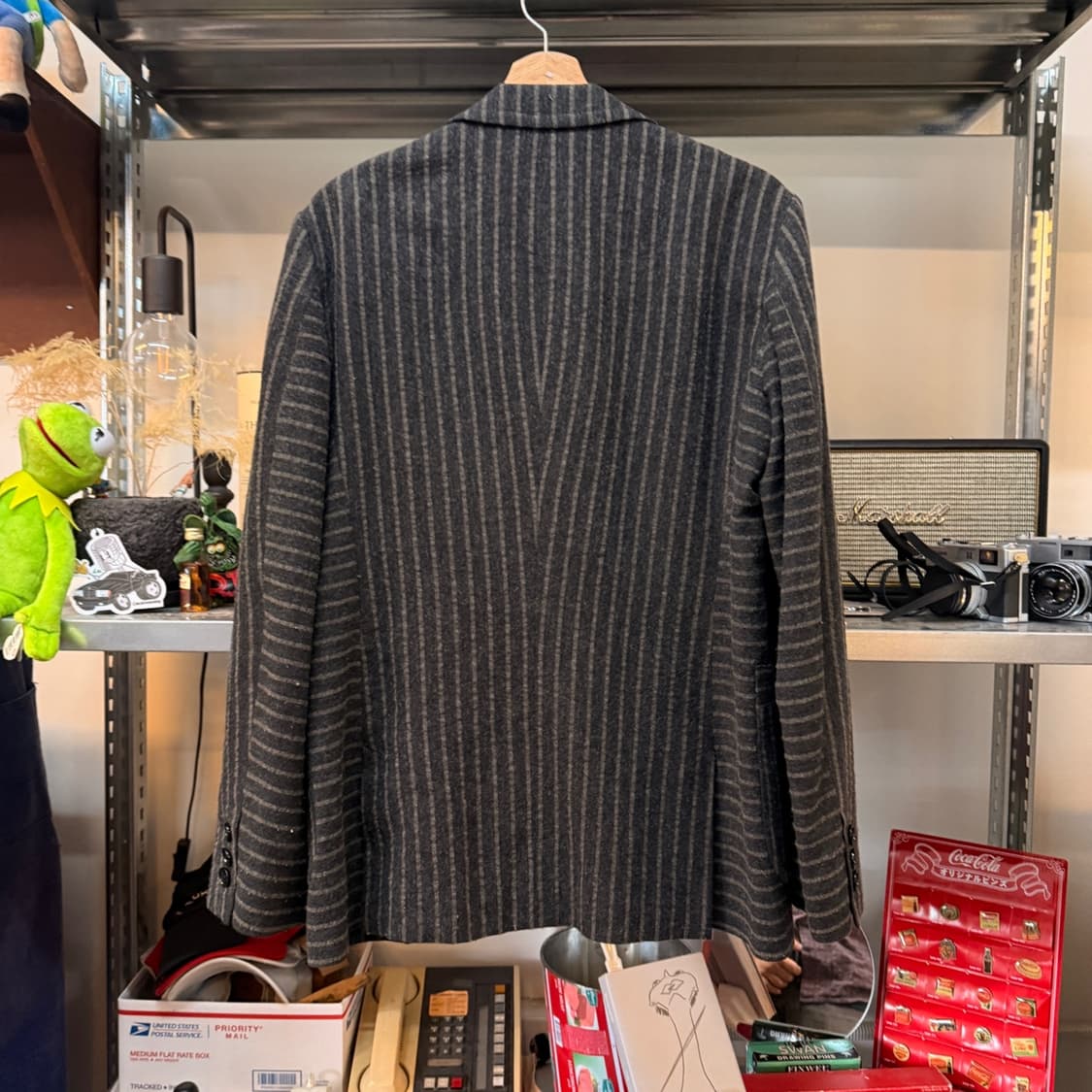 VOTOLO 챠콜 그레이 울 온방 블레이저 상품이미지6