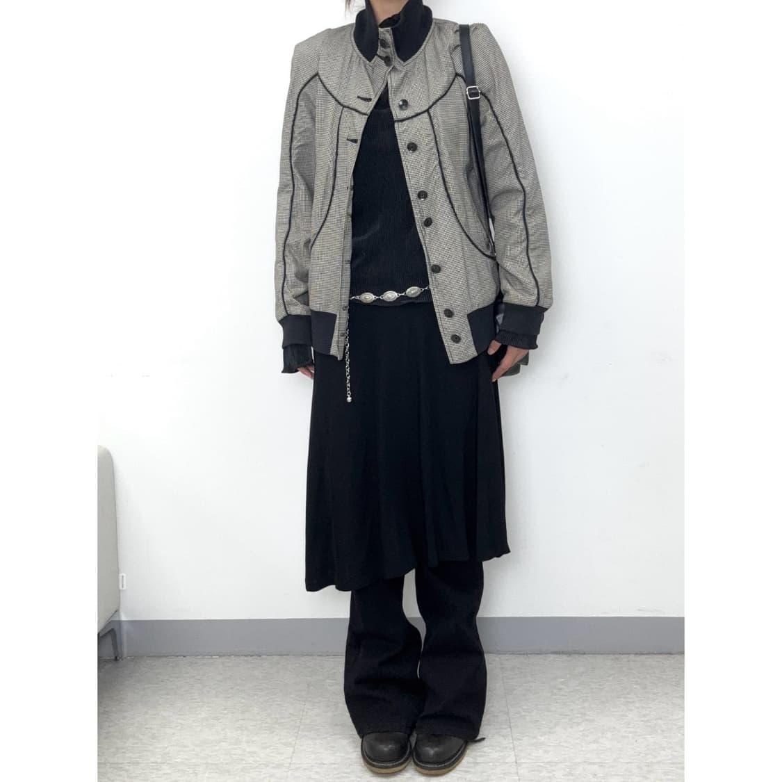 빈티지 블랙 플리츠 롱슬리브 이너 상품이미지4