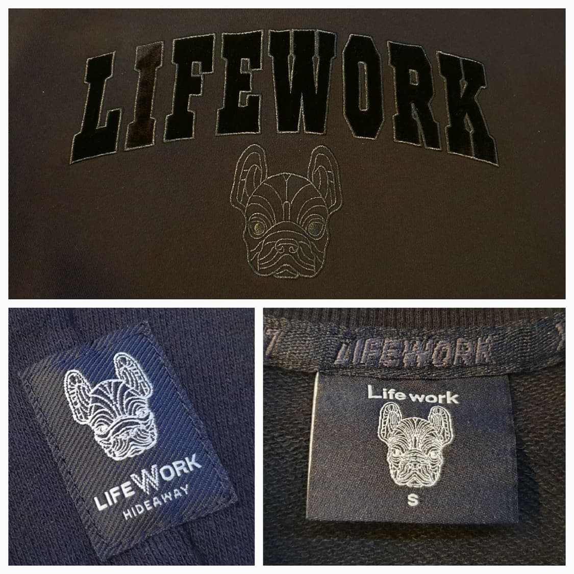 77.Life Work 레터링 블랙 맨투맨 상품이미지6