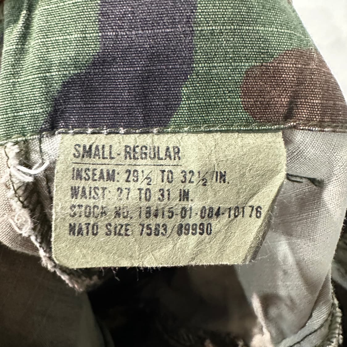 미군 우드랜드 카모 카고팬츠 S 상품이미지4