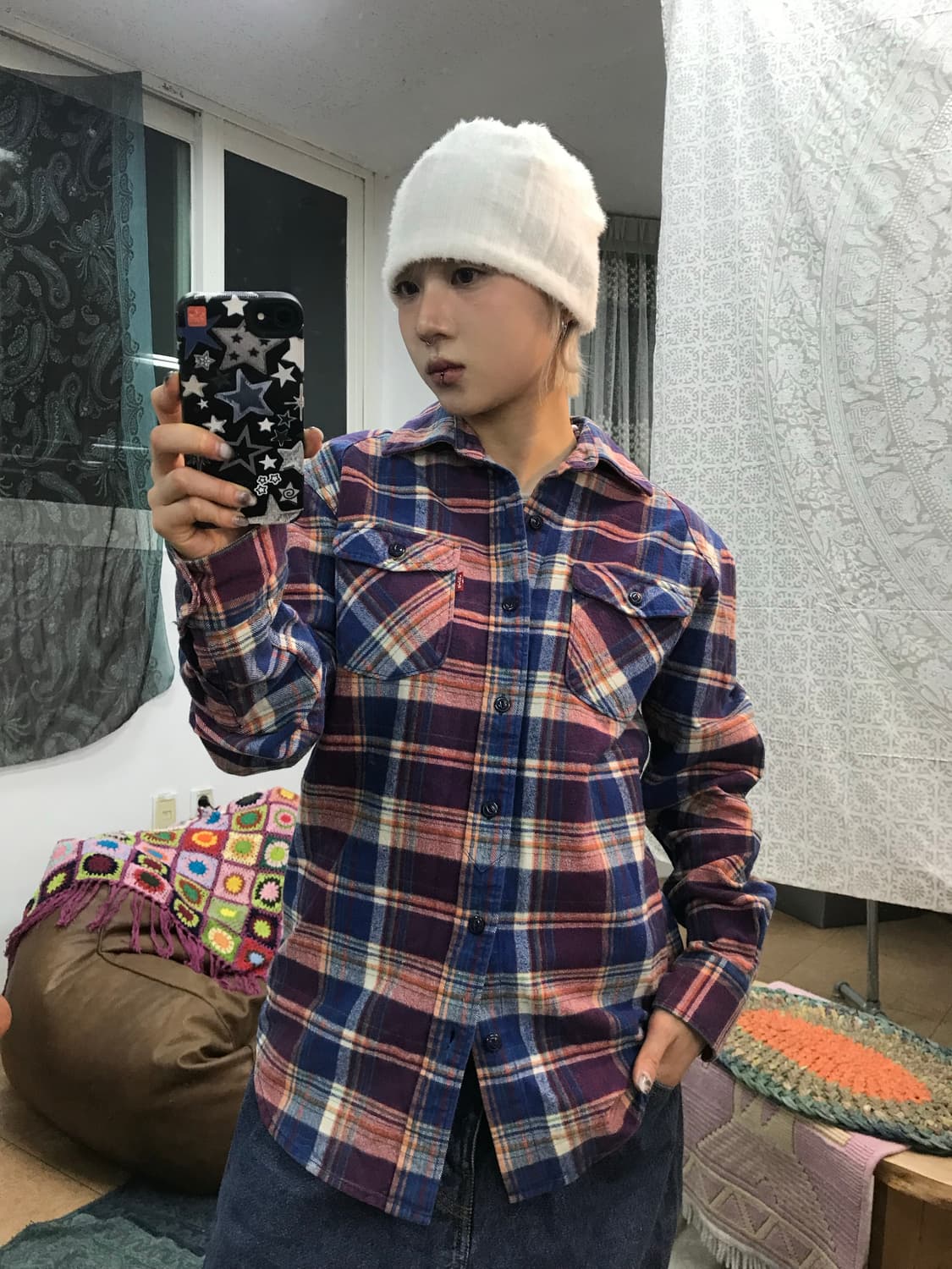 리바이스 투포켓 체크 셔츠 남방  상품이미지2