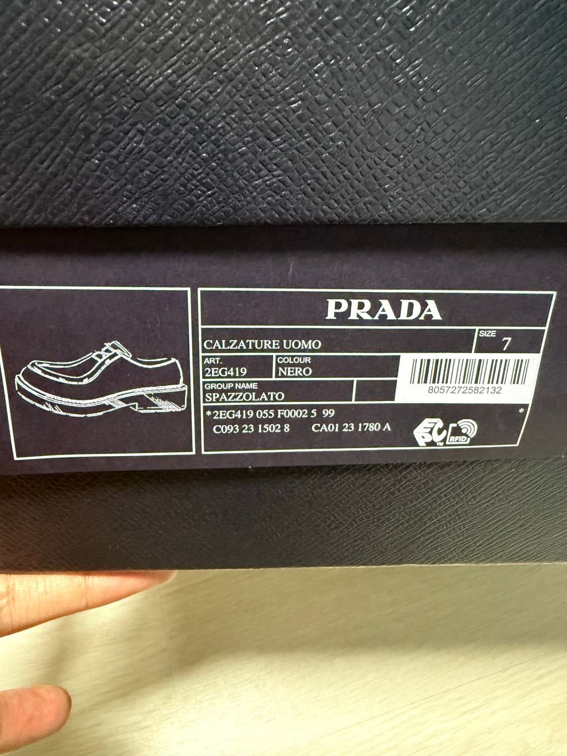 프라다 디아파종 브러쉬드 로퍼 calzature uomo 상품이미지9