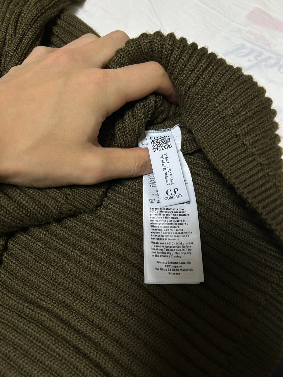 CP Company 메리노울 골지 니트 52(105) 판매합니다. 상품이미지7