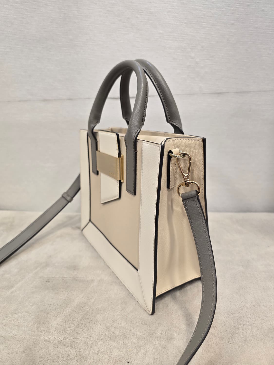 더블엠 토트백 숄더백 크로스백 베이지/화이트/그레이 상품이미지5