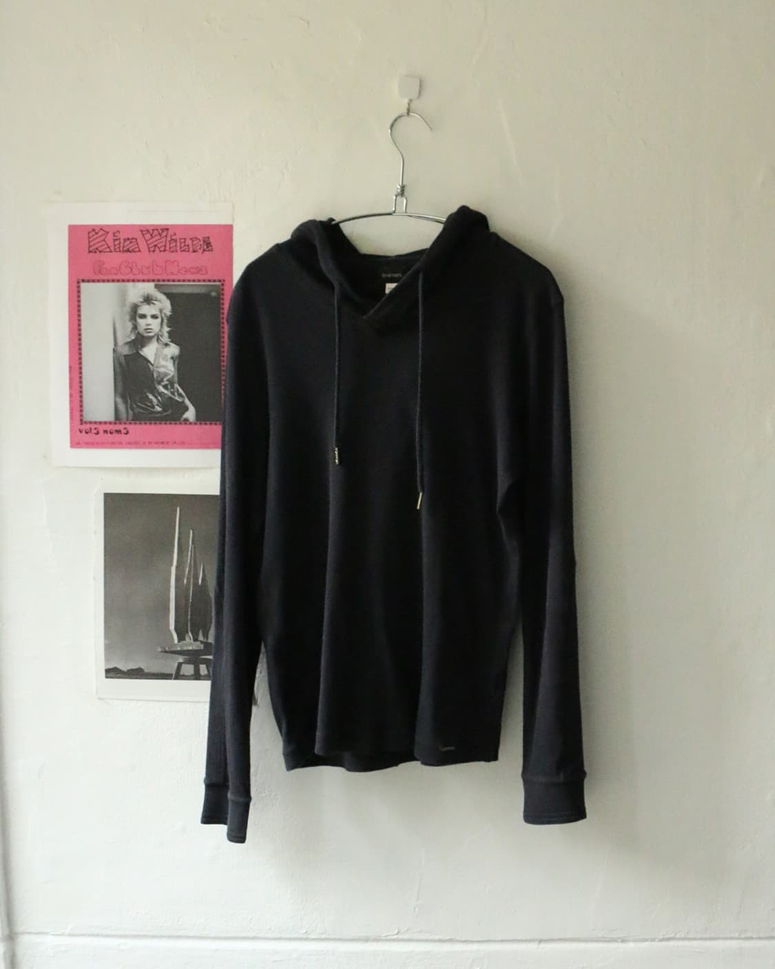 디젤 슬림 블랙 후드티셔츠 상품이미지3