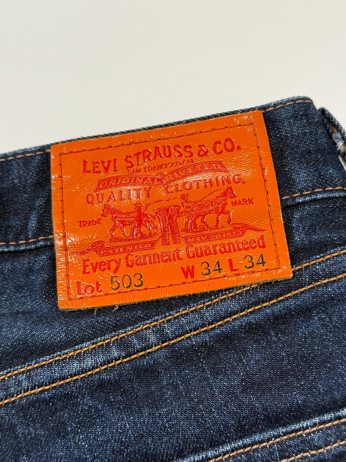 리바이스 503 진청 워싱 데님 팬츠 상품이미지9