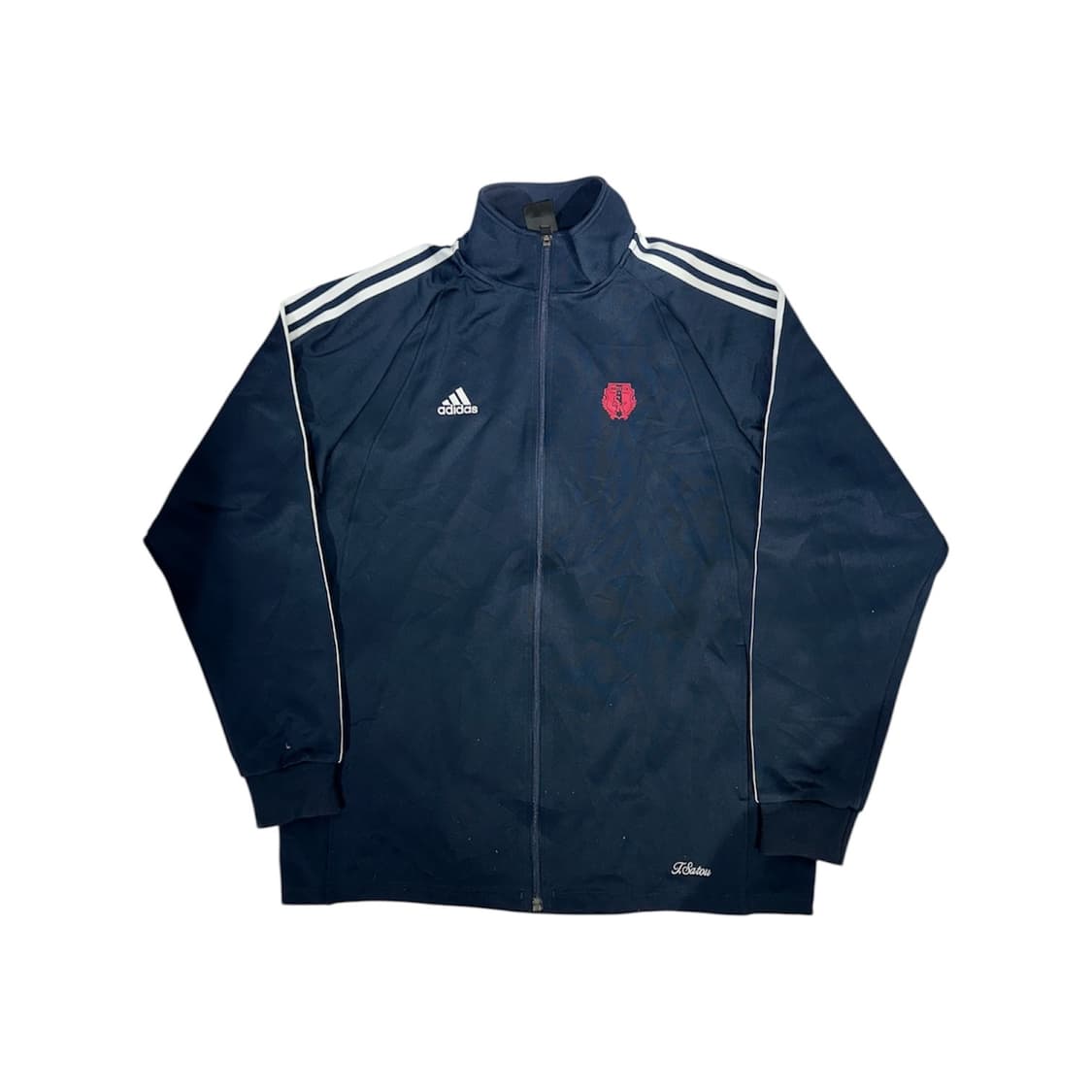 아디다스 네이비 화이트 삼선 트랙탑 져지 L 상품이미지5