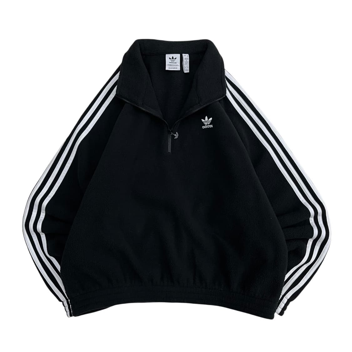 아디다스 파이어버드 화이트라인 블랙 후리스 반집업 S 상품이미지3