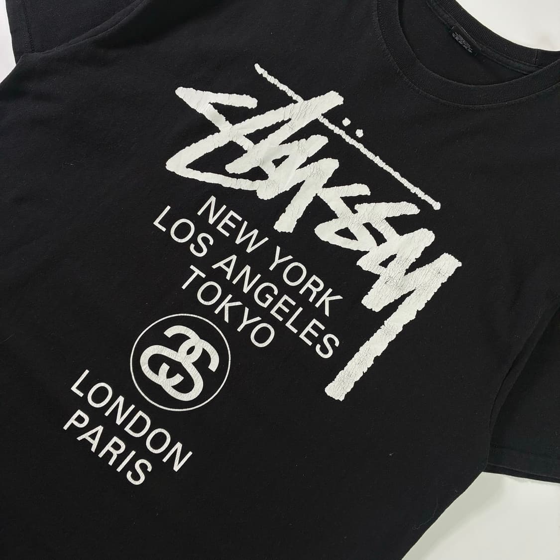 Stussy  스투시 월드투어 블랙 반팔티셔츠  상품이미지4