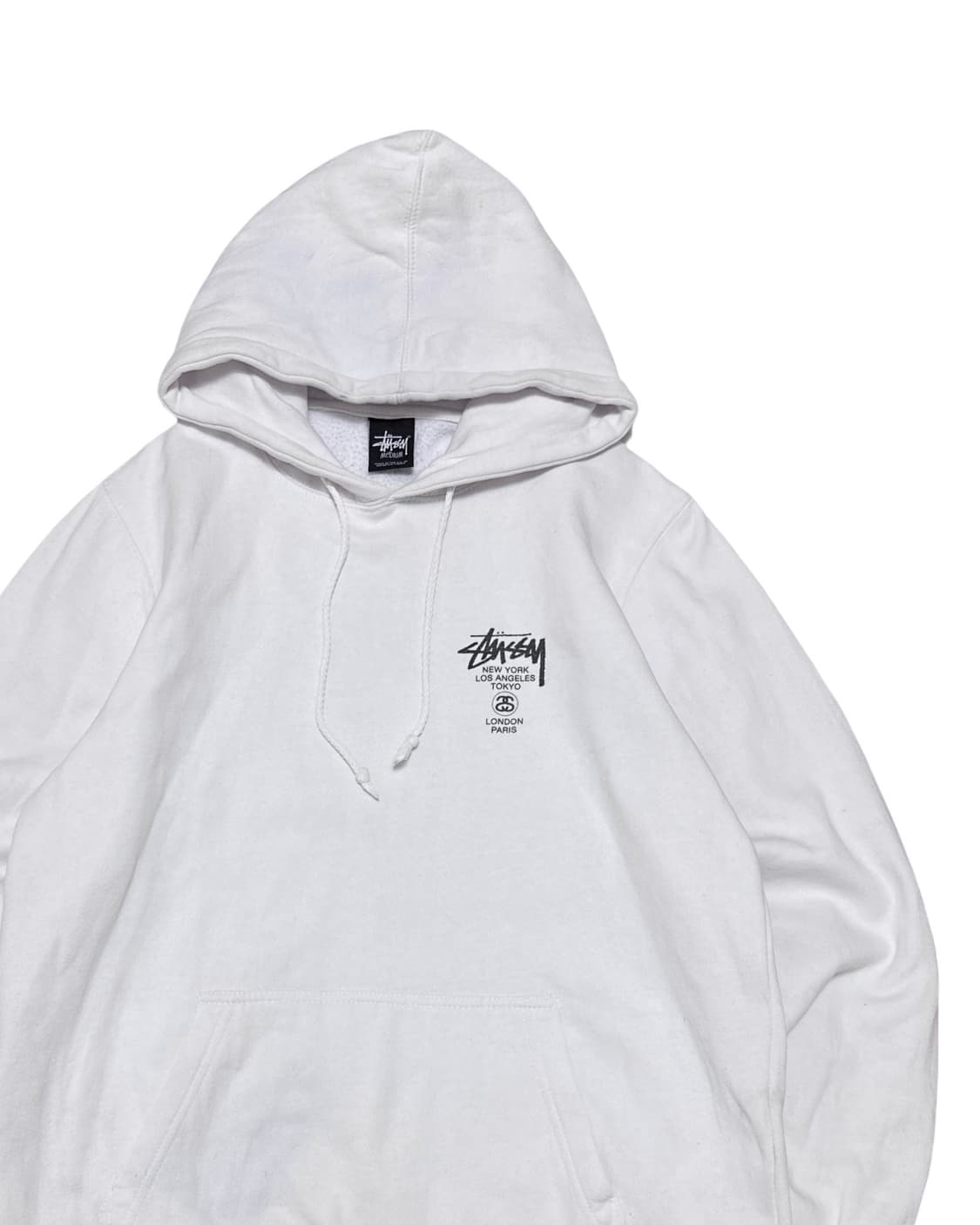 스투시 월드투어 흰색 후드티 상품이미지4