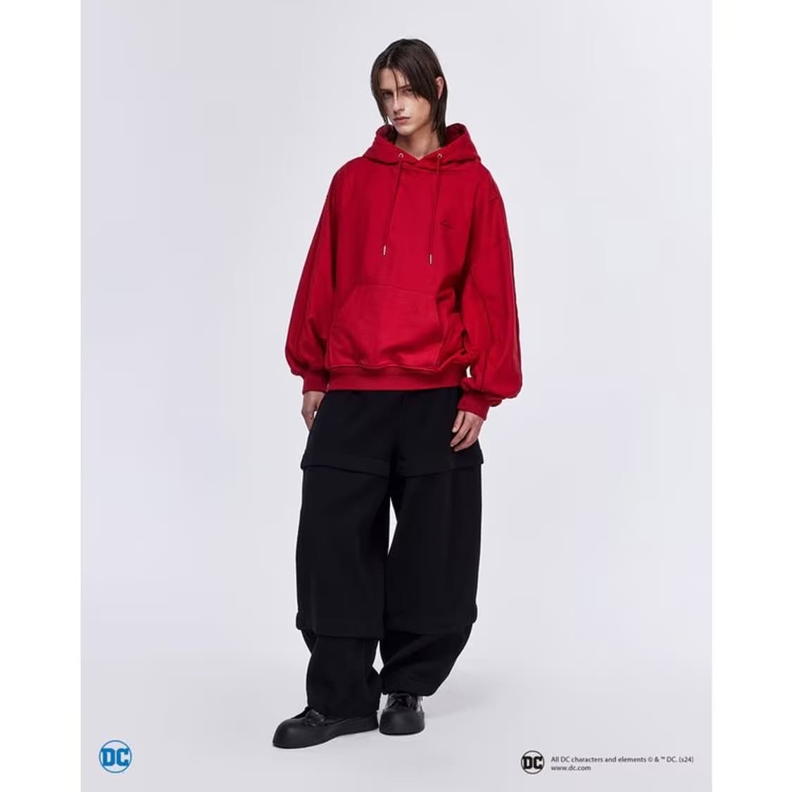 [48] 송지오 dc콜라보 로그갤러리 레드 후드 상품이미지1