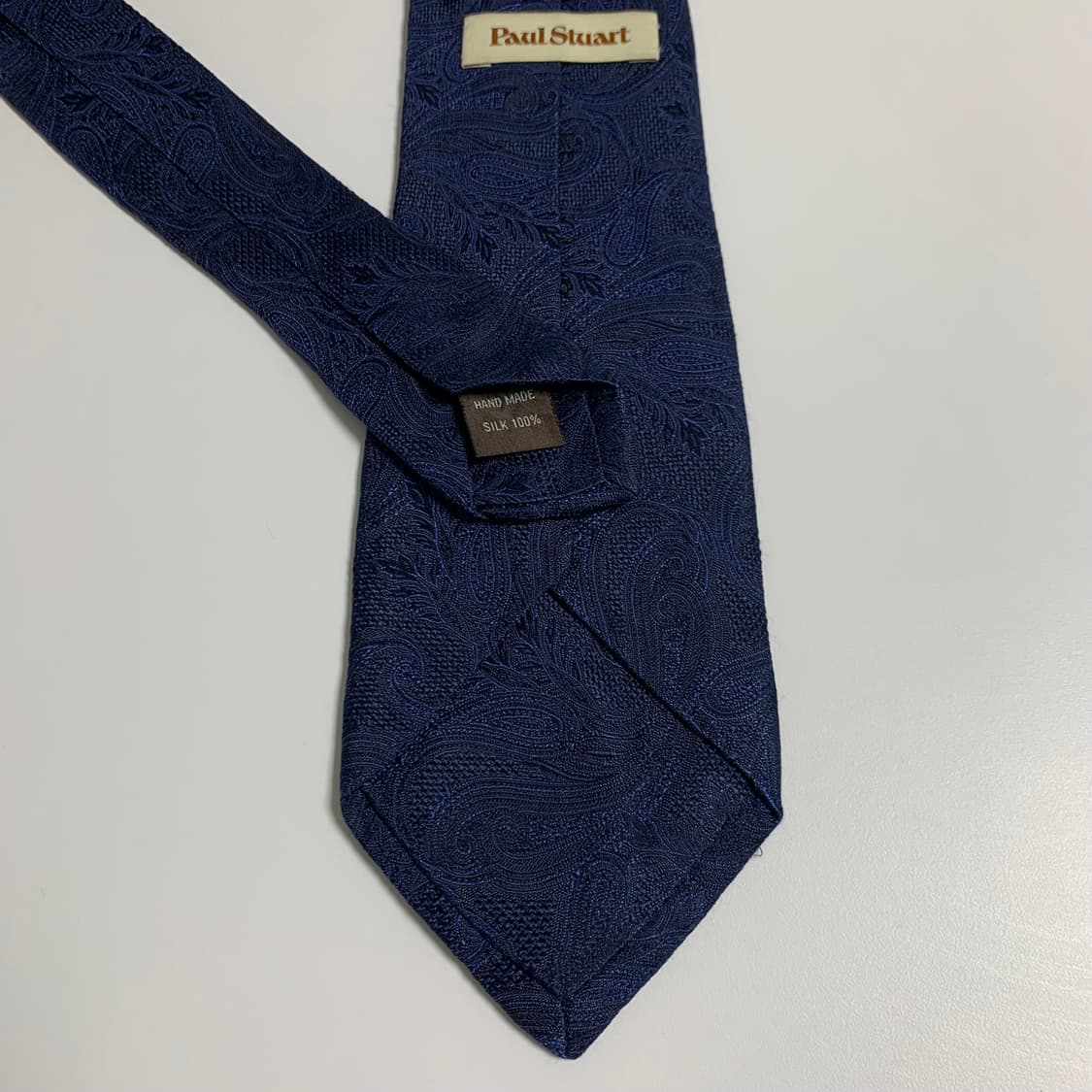 폴스튜어트 페이즐리 명품넥타이 100실크 네이비컬러 클래식정장 상품이미지6