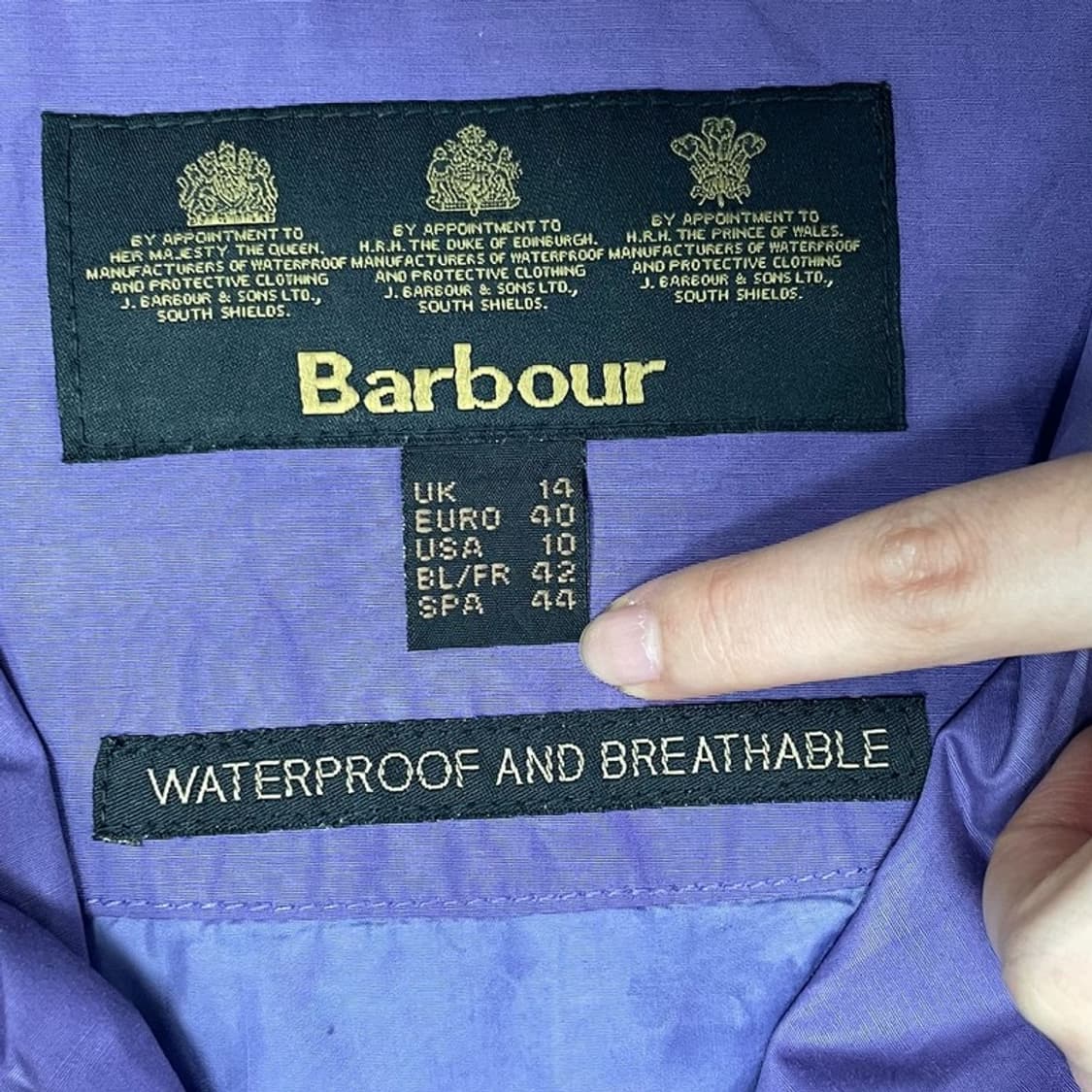 바버 로고 자수 자켓 v0459 상품이미지8