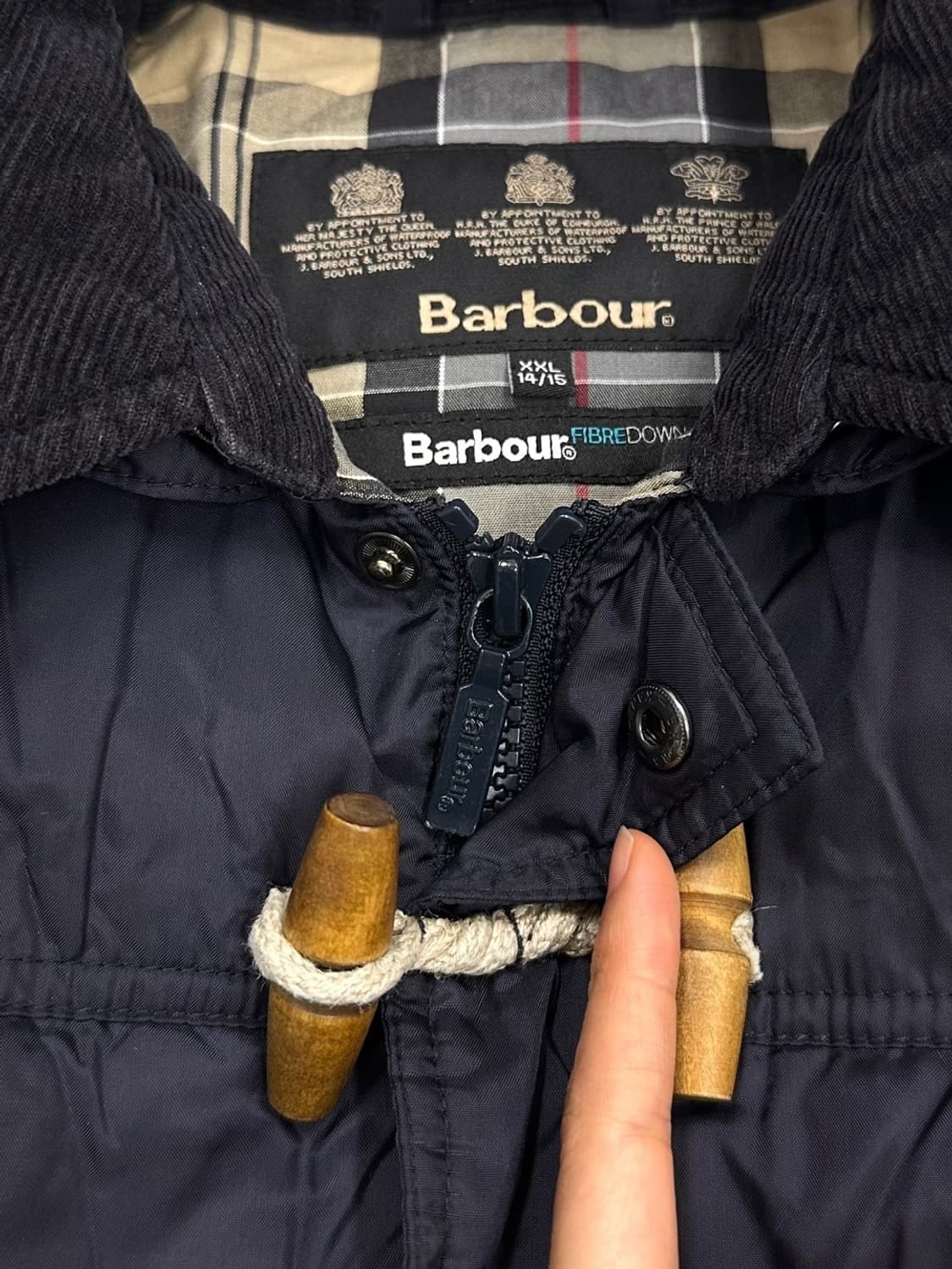 바버 키즈 패딩 네이비 (XXL)  상품이미지4