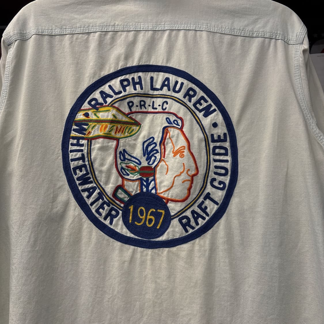 폴로 랄프로렌 네이티브 인디언 헤드 자수 샴브레이 워크셔츠 N1006 상품이미지6