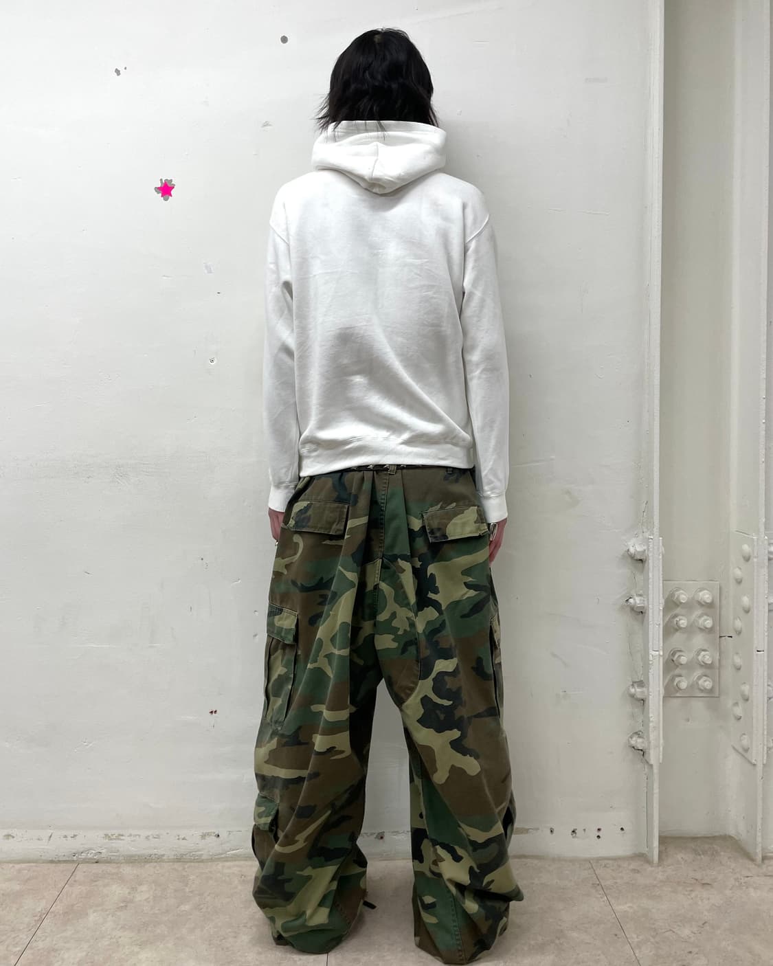 Retro Star White Hoodie 상품이미지4