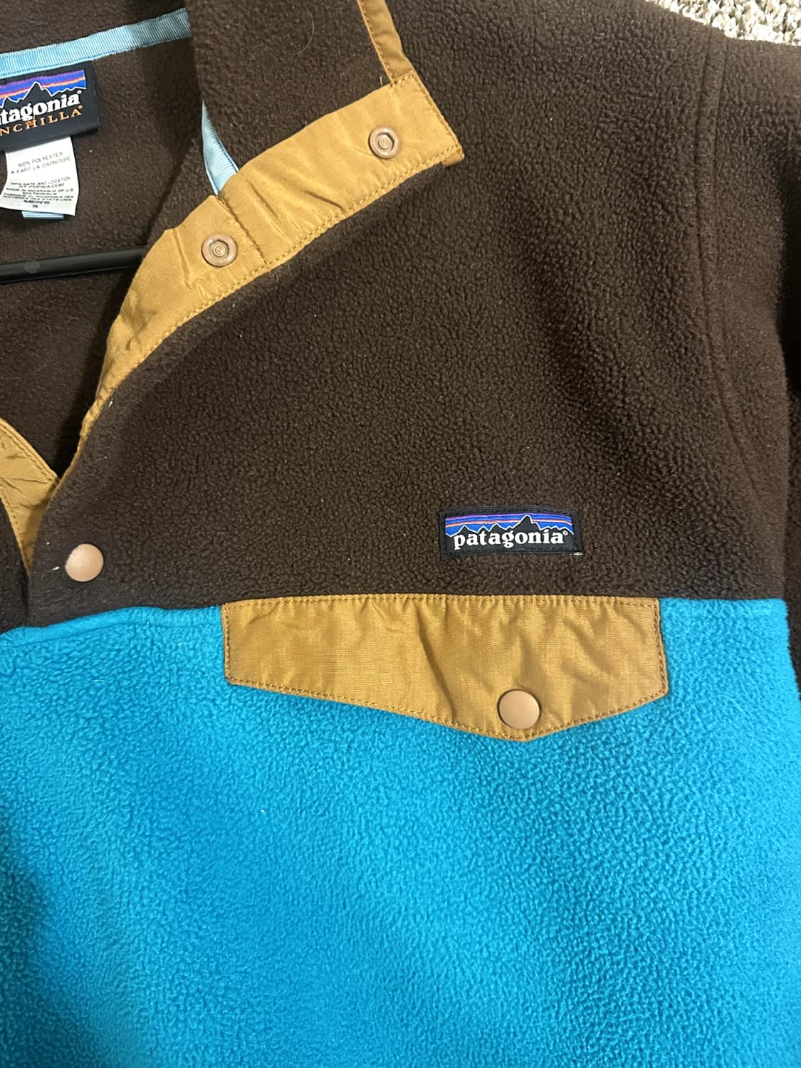 10s 파타고니아 신칠라 스냅-T 브라운/블루 상품이미지3