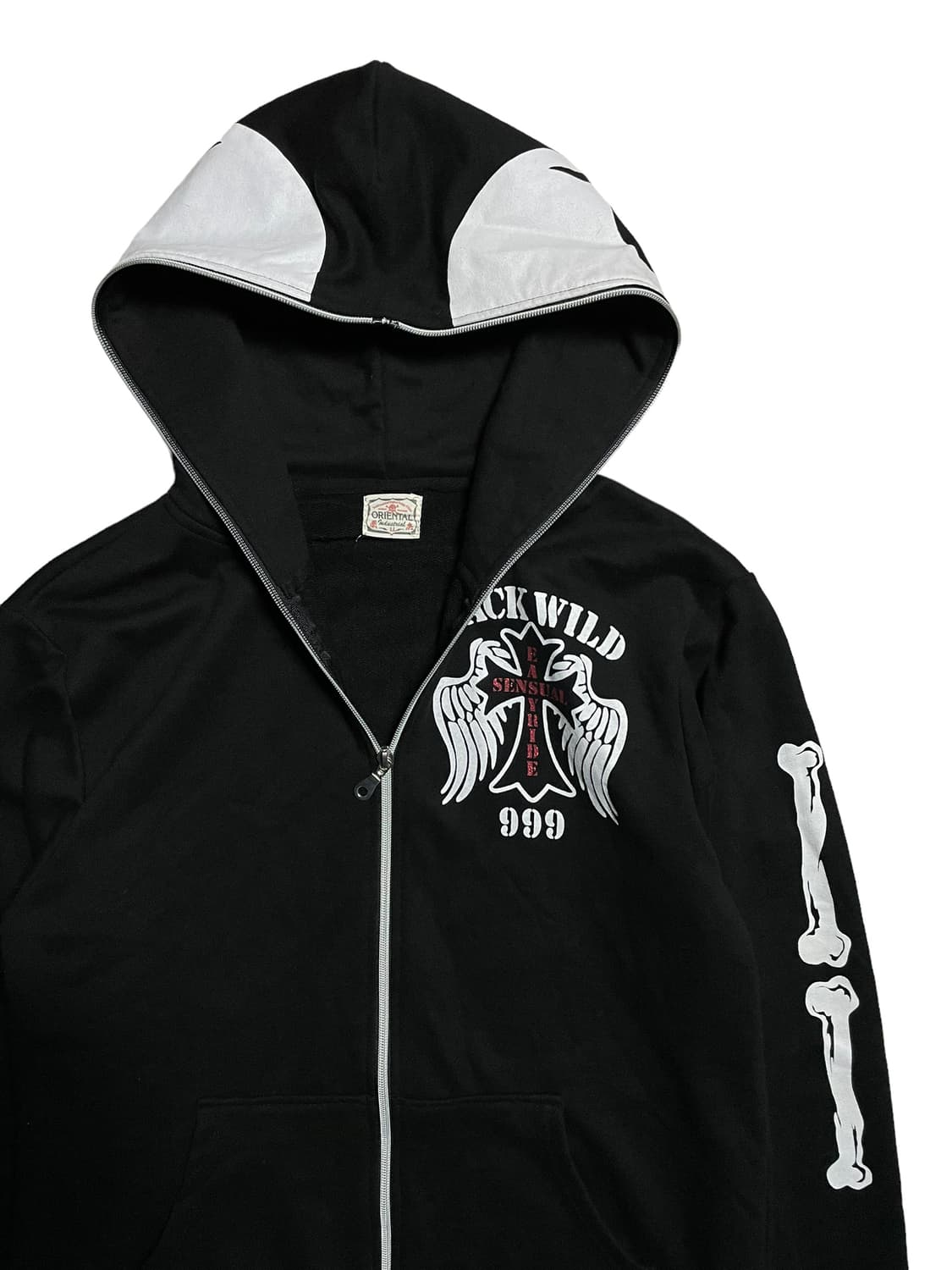 JPN 풀 집업 스켈레톤 후디 상품이미지3