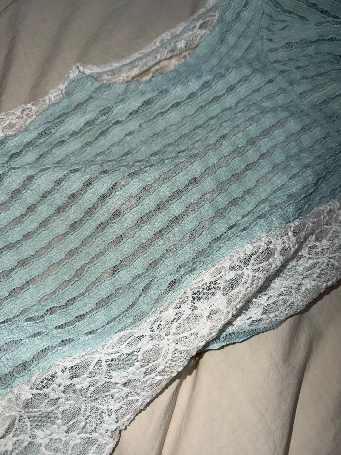 솜속 KYLE LACE HOODED TOP_MINT 상품이미지2