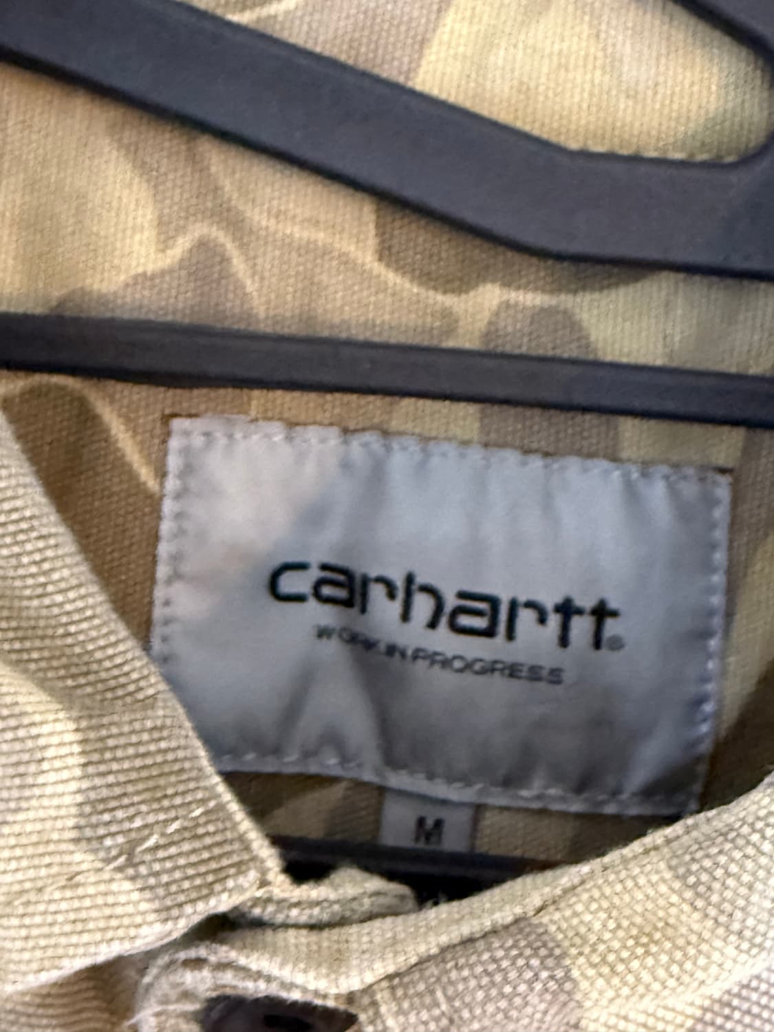 칼하트 덕 카모 셔츠 자켓 데저트 스톤 워시드 M 상품이미지2