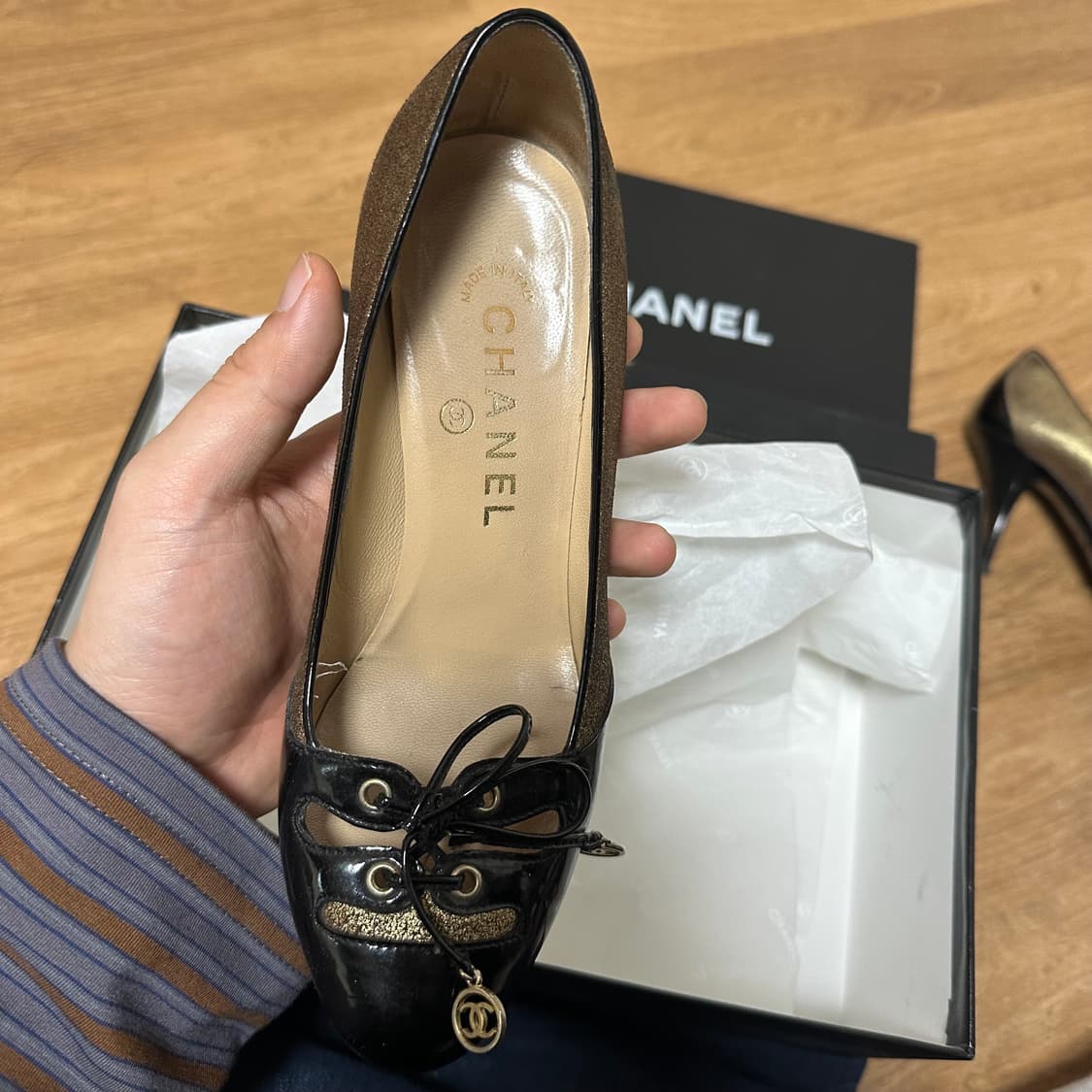 샤넬 로고 컬랙션 힐 35 박스 풀 상품이미지5