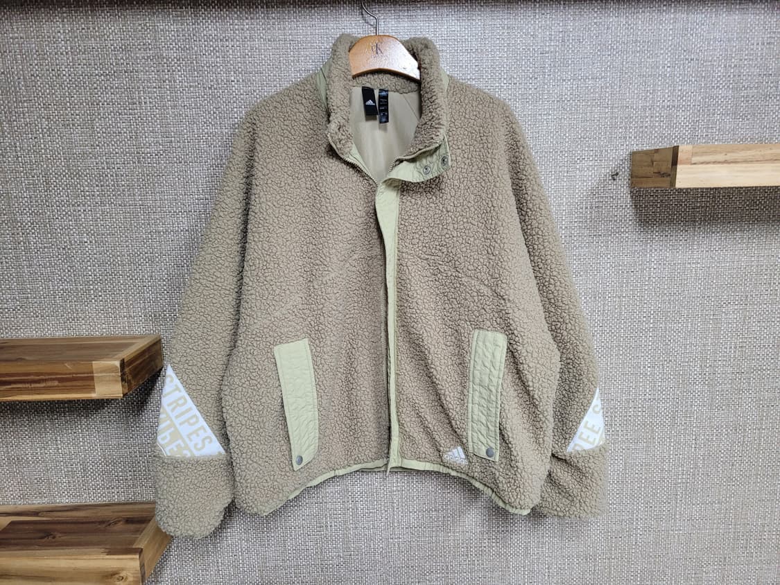 XL 110사이즈 아디다스 오버핏 플리스 자켓 빅사이즈 뽀글이  상품이미지1