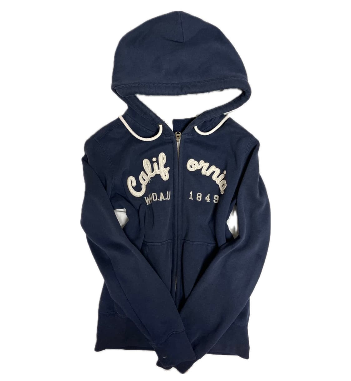 후아유 슬림핏 약기모 네이비 후드집업 후집 상품이미지1