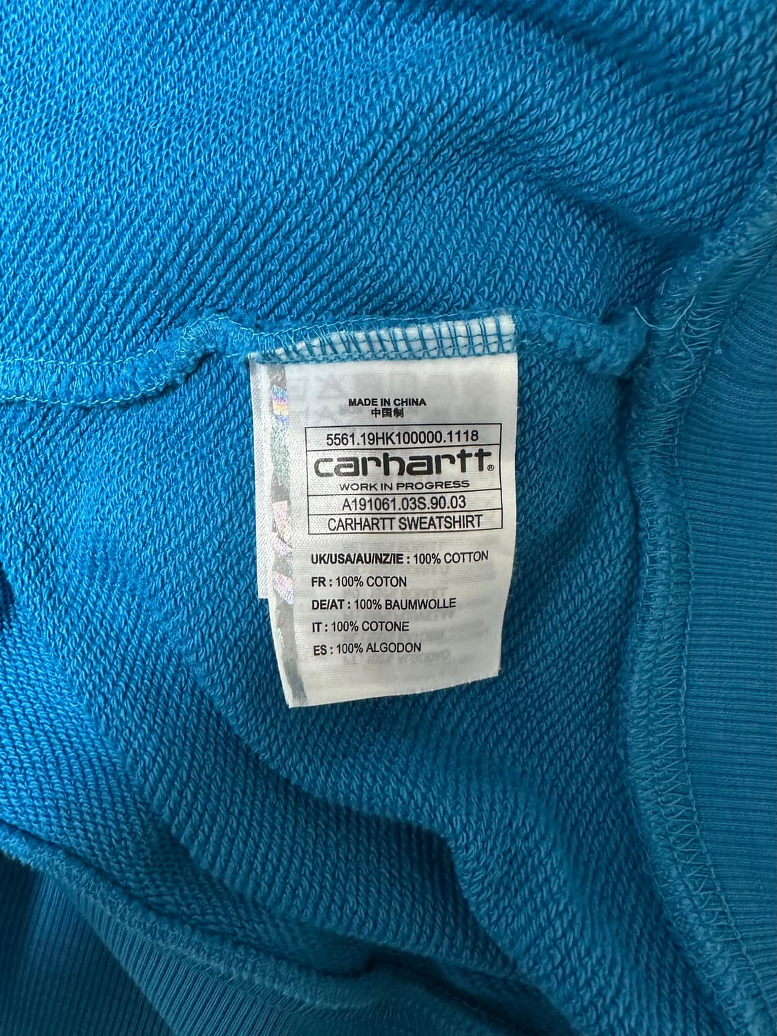 칼하트WIP 칼하트 스웻셔츠 블루 L 상품이미지4