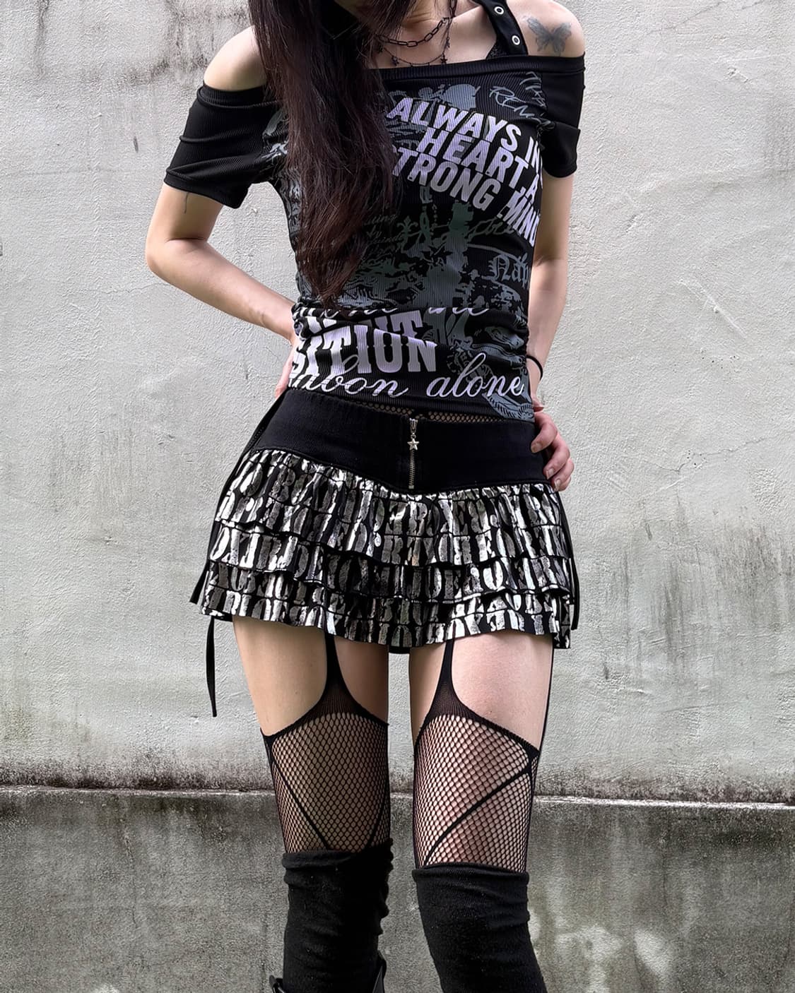 00‘s glossy lettering micro-skirt 상품이미지5