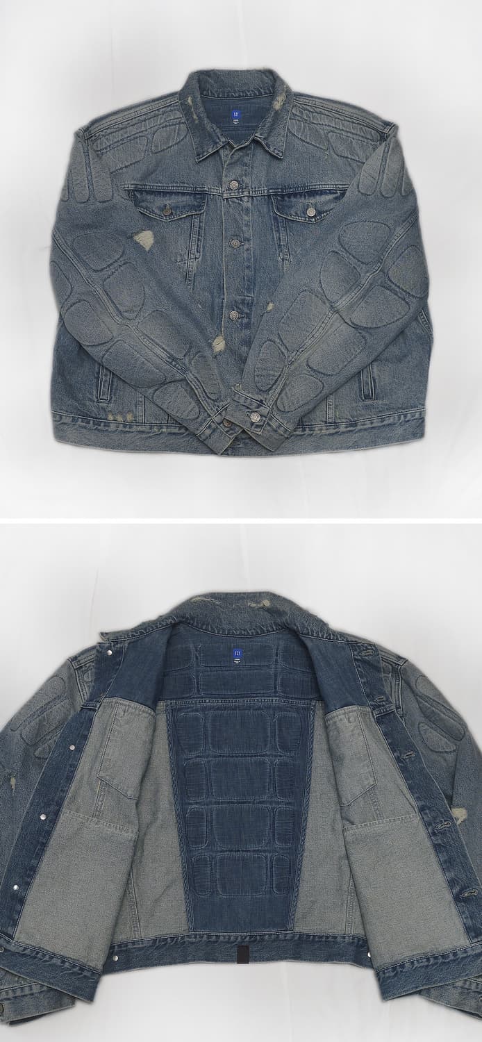 이지 갭 발렌시아가 패디드 데님 자켓 USA 메이드 (L / 105+) 상품이미지3