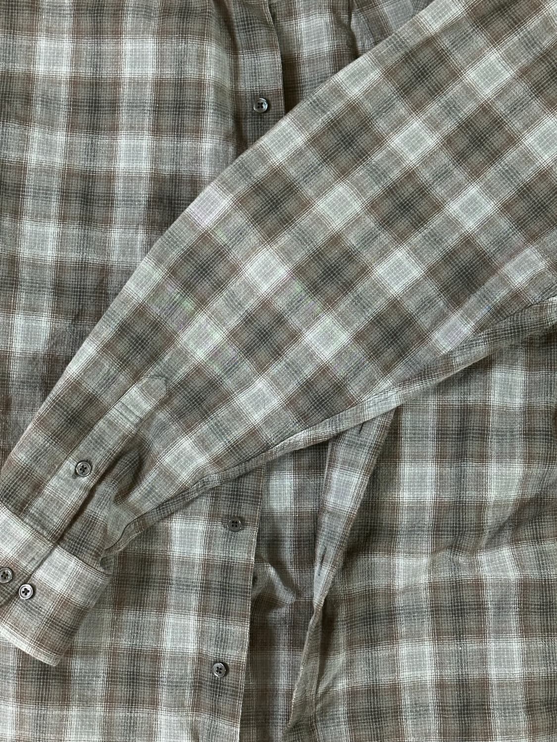 perenn 퍼렌 relaxed shirts_check gray 상품이미지3