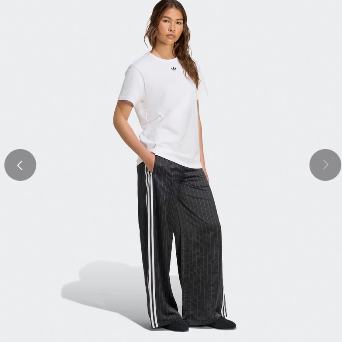 아디다스 핀 스트라이프 새틴 팬츠 (블랙 M) 상품이미지5